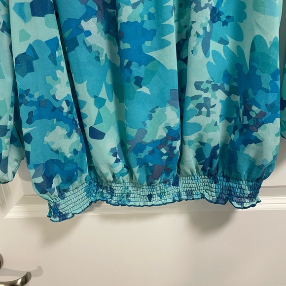 Spense Size L blue top with balloon sleeves - Picture 4 of 7